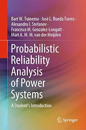 probabilistic reliability analysis of power systems 1st edition tuinema 3030434974, 978-3030434977