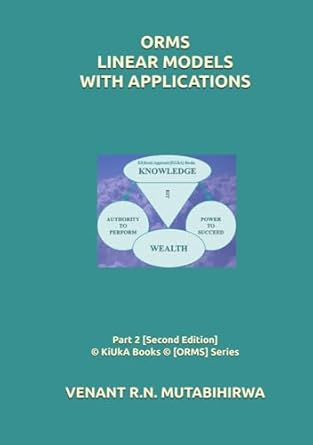 orms linear models with applications part 2   kiuka books orms series kiuka books operations