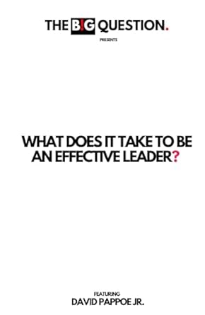 what does it take to be an effective leader a leaders guide to effectiveness 1st edition david pappoe jr