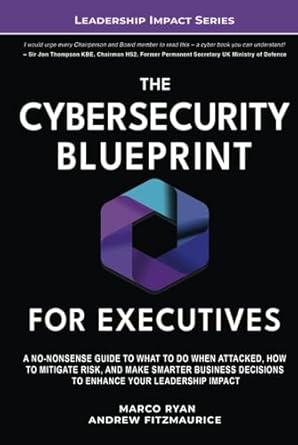 the cybersecurity blueprint for executives a no nonsense guide to what to do when attacked how to mitigate