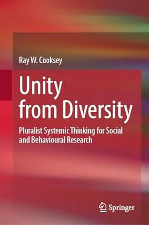 unity from diversity pluralist systemic thinking for social and behavioural research 2024th edition ray w