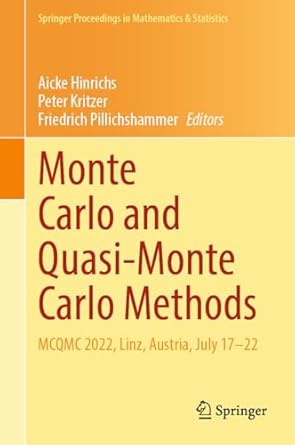 monte carlo and quasi monte carlo methods mcqmc 2022 linz austria july 17 22 2024th edition aicke hinrichs