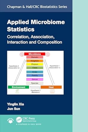 applied microbiome statistics correlation association interaction and composition 1st edition yinglin xia