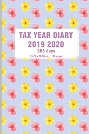 tax year diary with summer flower pattern watercolor flower 1st edition hakim publishing 1078049718,