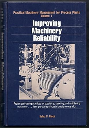 improving machinery reliability 1st edition heinz p bloch 0872013766, 978-0872013766