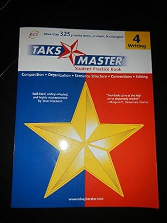 taks master student practice book writing grade 4 1st edition incorporated ecs learning systems 1570223726,