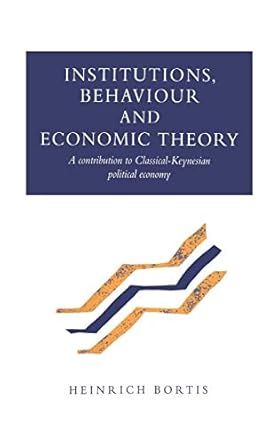 institutions behaviour and economic theory a contribution to classical keynesian political economy 1st