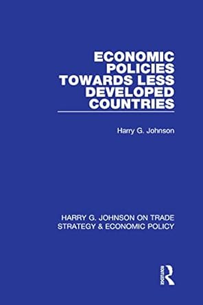 economic policies towards less developed countries 1st edition harry g johnson 103205008x, 978-1032050089