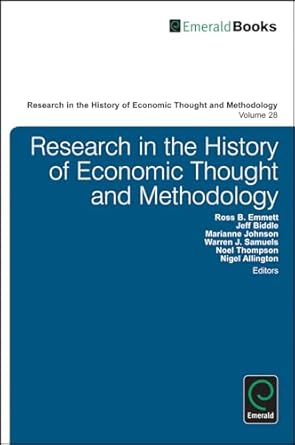 research in the history of economic thought and methodology 1st edition ross b emmett ,jeff e biddle