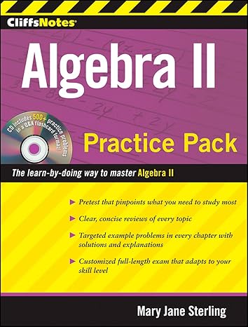 cliffsnotes algebra ii practice pack 2nd edition mary jane sterling b00c2hkjs2