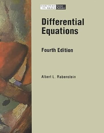 elementary differential equations with linear algebra 4th edition albert l rabenstein 0030249864,