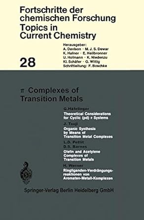 complexes of transition metals 1972nd edition kendall n houk ,christopher a hunter ,michael j krische ,jean