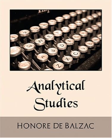 analytical studies 1st edition honore de balzac 1594628424, 978-1594628429