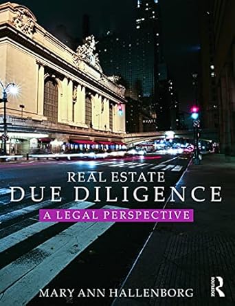 real estate due diligence 1st edition mary ann hallenborg 0415723175, 978-0415723176