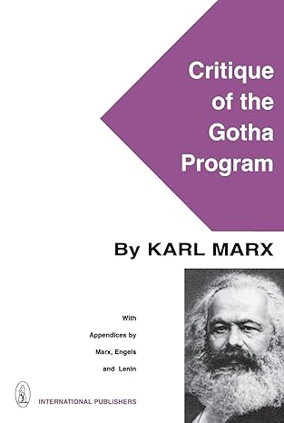 critique of the gotha program 1st edition karl marx 0717800431, 978-0717800438