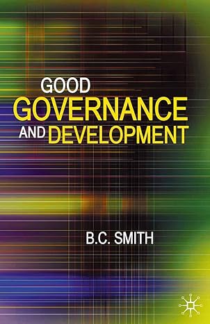 good governance and development 1st edition brian smith 0230525660