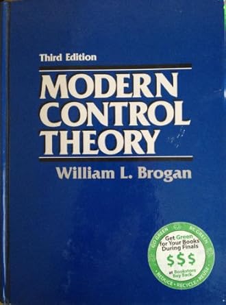 modern control theory 3rd edition william l brogan 0135897637, 978-0135897638