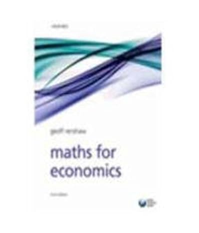 maths for economics 1st edition renshaw g 0199579520, 978-0199579525