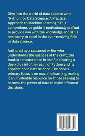 python for data science a practical approach to machine learning large type / large print edition jarrel e