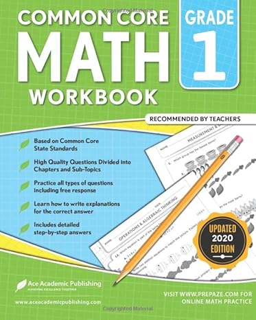 1st grade math workbook common core math workbook 1st edition ace academic publishing 1949383253,