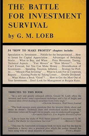 the battle for investment survival 1st edition gerald m loeb ,sam sloan 4871871304, 978-4871871303