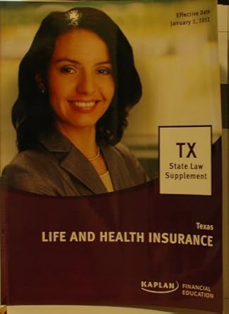 texas state law supplement effective date january 1st, 2011 edition kaplan financial education 1427730814,