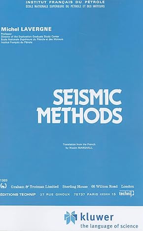 seismic methods 1st edition michel lavergne ,nissim marshall 9048182433, 978-9048182435