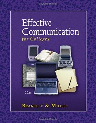 effective communication for colleges 11th edition clarice pennebaker brantley ,michele goulet miller