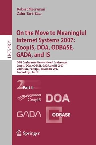 on the move to meaningful internet systems 2007 coopis doa odbase gada and is 1st edition robert meersman