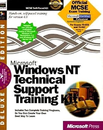 microsoft windows nt 4 0 training kit book and cd-rom edition microsoft press ,microsoft corporation