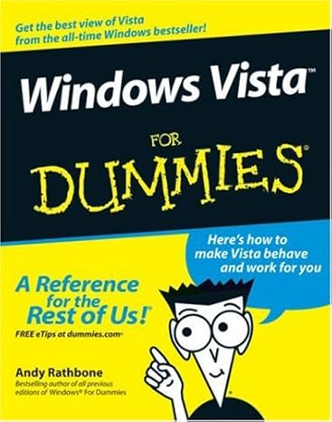 windows vista for dummies 1st edition andy rathbone b0015dcq3a