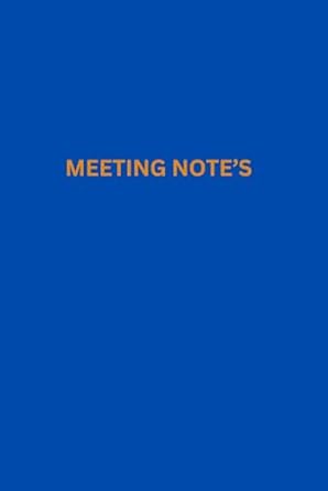 meeting notes planner 1st edition umang singh parihar b0dh52msfw