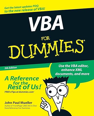 vba for dummies 1st edition john paul mueller 0470046503, 978-0470046500