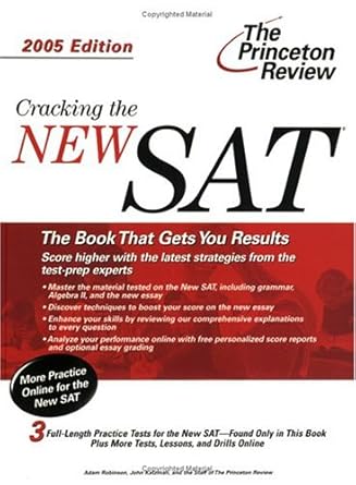 cracking the new sat 2005 edition 1st edition princeton review 0375764283, 978-0375764288