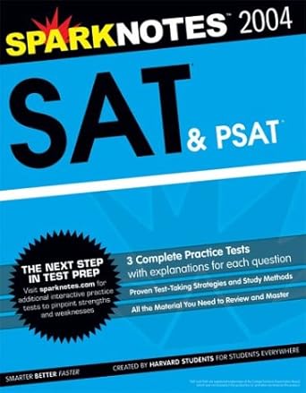 sat 2004 edition 1st edition sparknotes 1586639587, 978-1586639587