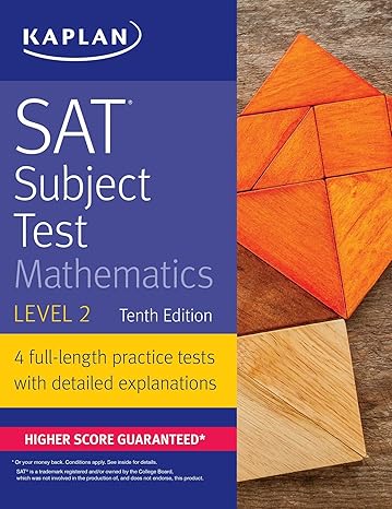 sat subject test mathematics level 2 10th edition kaplan test prep 1506209238, 978-1506209234