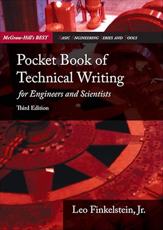 technical writing for engineers and scientists 3rd edition leo finkelstein 0073191590, 978-0073191591