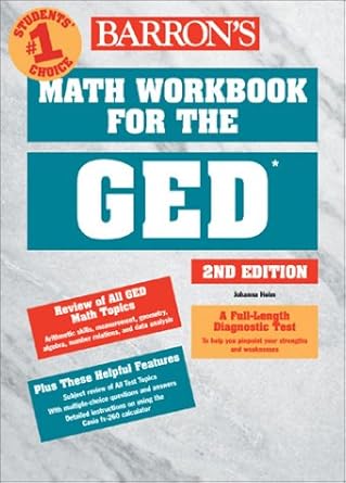 math workbook for the ged 2nd edition johanna holm 0764120565, 978-0764120565