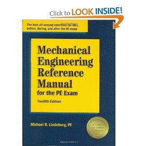 mechanical engineering reference manual for the pe exam 12th 1st edition michael r lindeburg b008qkz97k