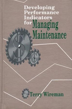 developing performance indicators for managing maintenance 1st edition terry wireman 0831130806,