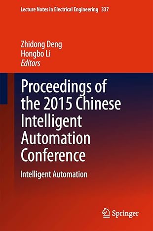 proceedings of the 2015 chinese intelligent automation conference intelligent automation 2015th edition