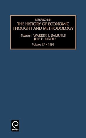 research in the history of economic thought and methodology 2350th edition warren j samuels ,jeff e biddle ,a