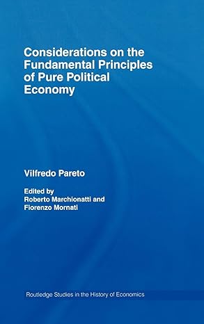 considerations on the fundamental principles of pure political economy 1st edition vilfredo pareto ,roberto