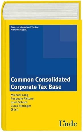 common consolidated corporate tax base 1st edition unknown 3707313069, 978-3707313062