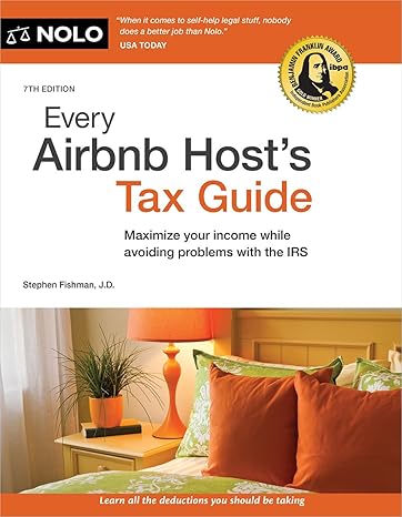 every airbnb hosts tax guide 7th edition stephen fishman j d 1413332358, 978-1413332353