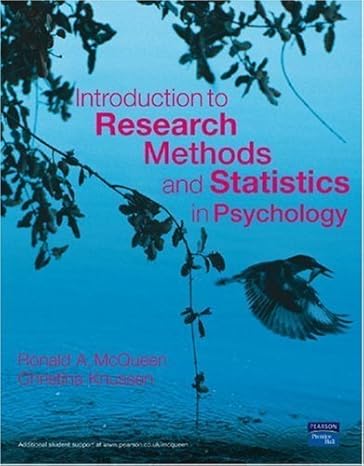 introduction to research methods and statistics in psychology 1st edition ron mcqueen ,christina knussen