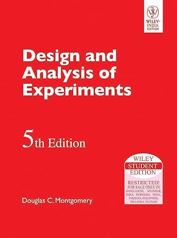 design and analysis of experiments 1st edition dept of english and philosophy auburn university at montgomery