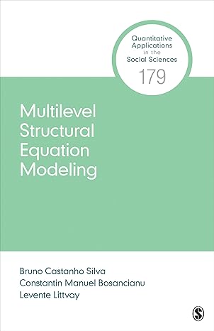 multilevel structural equation modeling 1st edition bruno castanho silva ,constantin manuel bosancianu