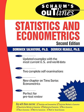 schaums outline of statistics and econometrics 2nd edition dominick salvatore ,derrick reagle 0071348522,