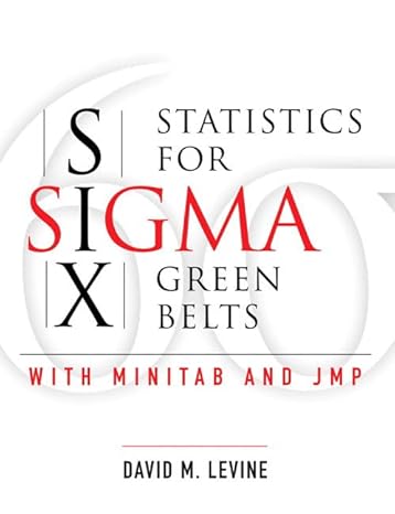 statistics for six sigma green belts with minitab and jmp 1st edition david m levine 0132291959,